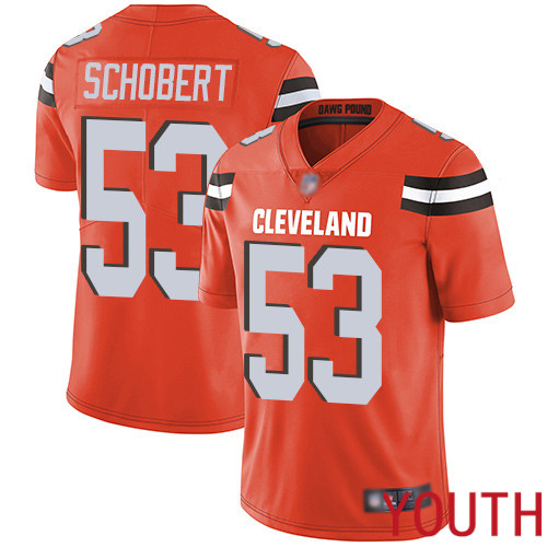 Cleveland Browns Joe Schobert Youth Orange Limited Jersey 53 NFL Football Alternate Vapor Untouchable